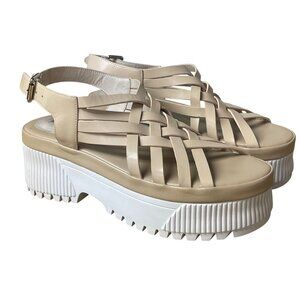 Jeffrey Campbell Egret Platform Strappy Chunky Platform Sandals Sz 8.5